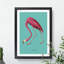 Flamingo in Teal by John James Audubon - Picture Frame Graphic Art on MDF-62801684-62801677