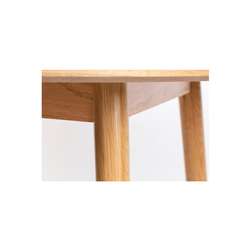 Fabio Round Solid Oak Dining Table, Brown