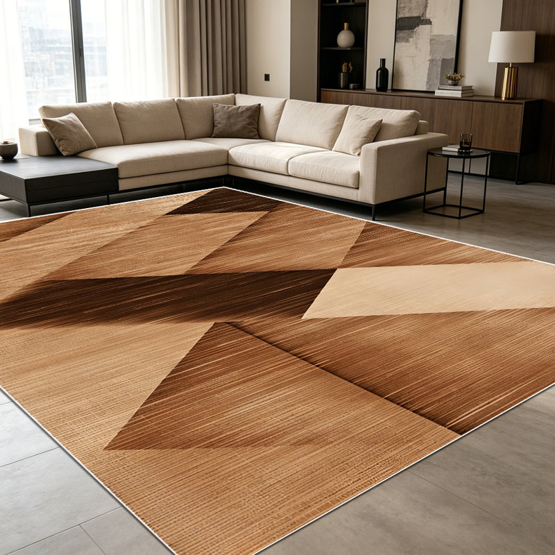 1PC Geometric Herringbone Wood Grain area rugs for Living Room, Soft and Comfortable, Suitable for all seasons, easy-to-maintain, machine washable Indoor floor mat, Under Table Farmhouse suitable for dining room, bedroom, entryway, home office,