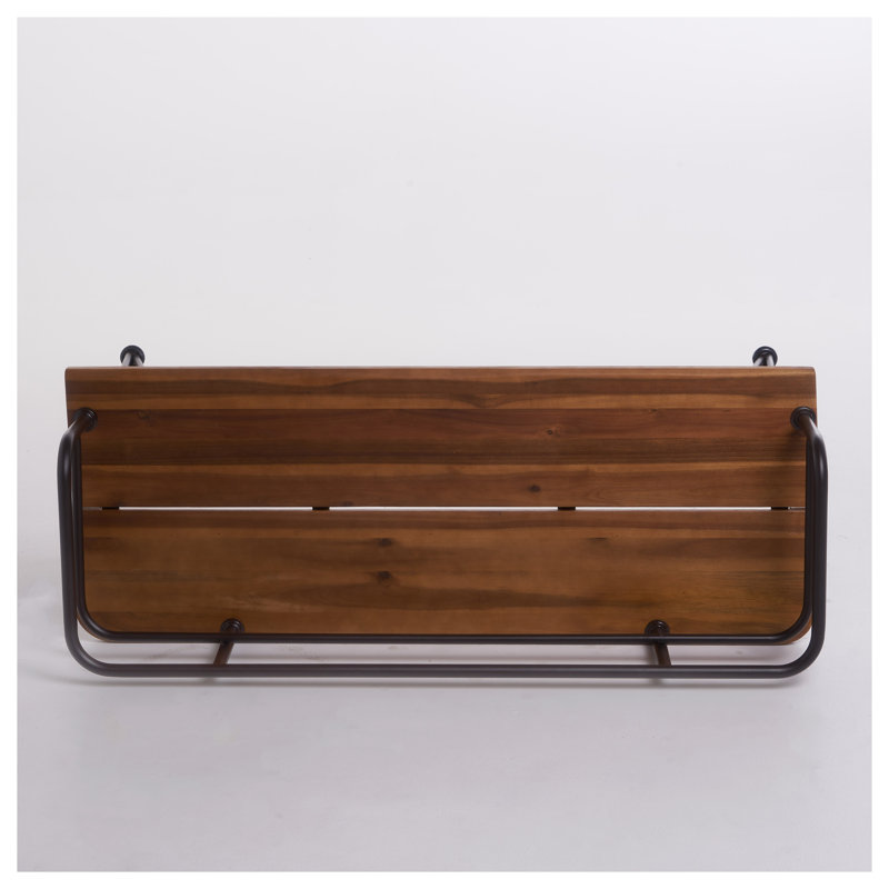 Banc en bois industriel et métal Zion
