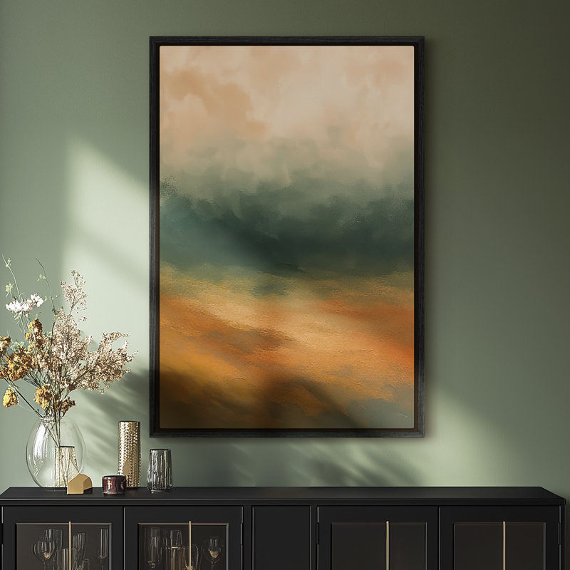 Impression sur toile encadrée, impression murale bleu pacifique pour chambre à coucher - 16 po x 24 po, Noir