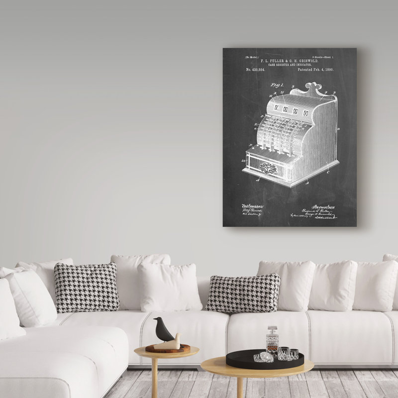 «Cash caisse» Manilo, reproduction d'art sur toile tendue, H 19 po x l 14 po