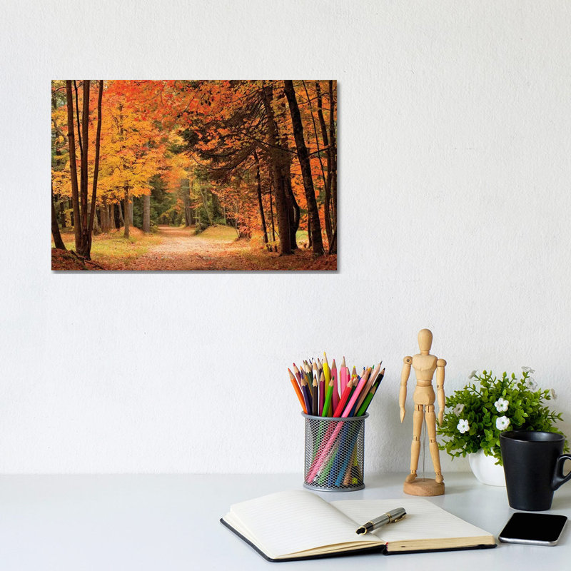 Autumn Walk by Andrea Stokes - Wrapped Canvas Print, 20.32 cm H x 30.48 cm W