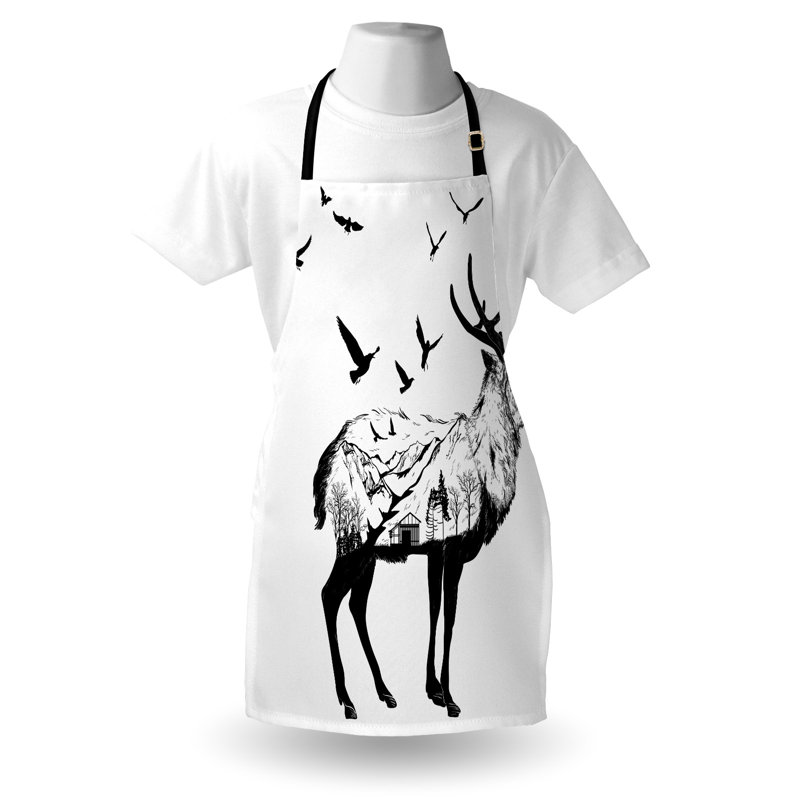 No Pattern Bib Apron