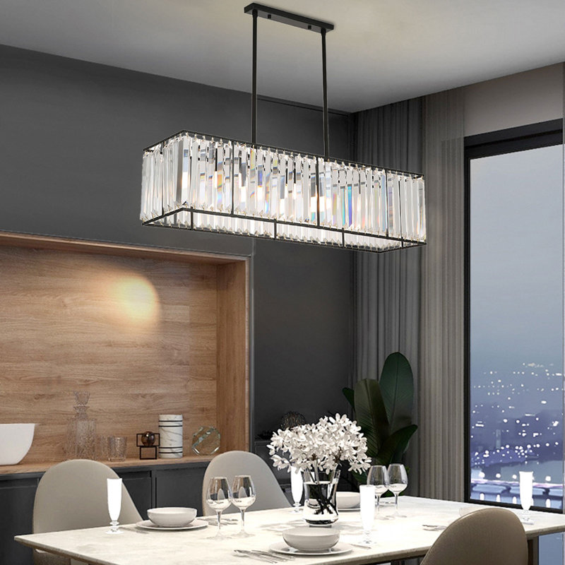 Plafonnier moderne en cristal 33,46 po K9 à 4 lumières