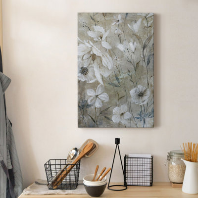 Wildflower Whites - peinture sur toile tendue