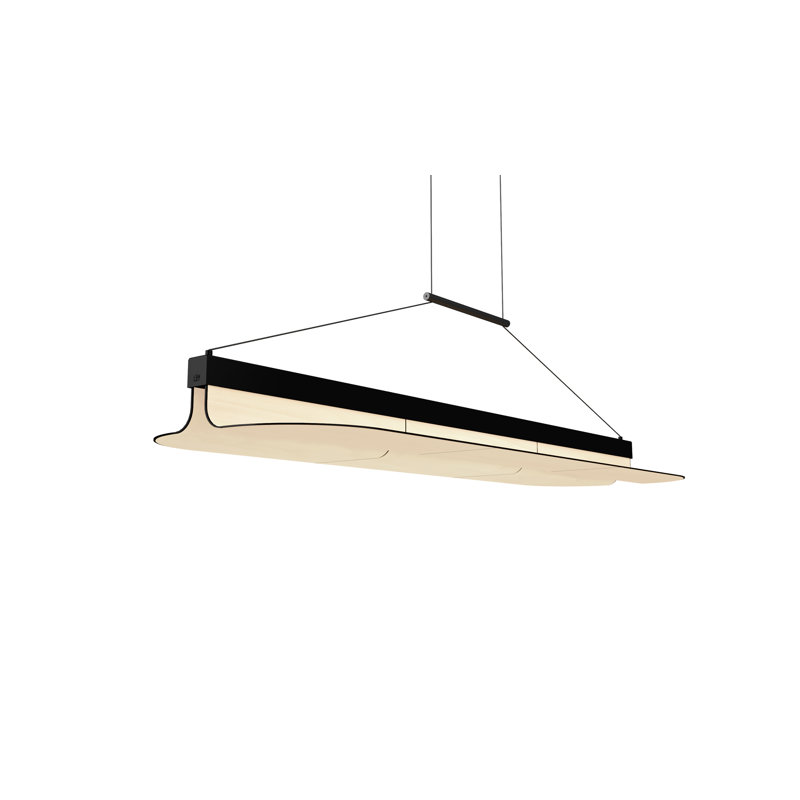 Omma 1 - Light LED Pendant, Natural Cherry, Matte Black