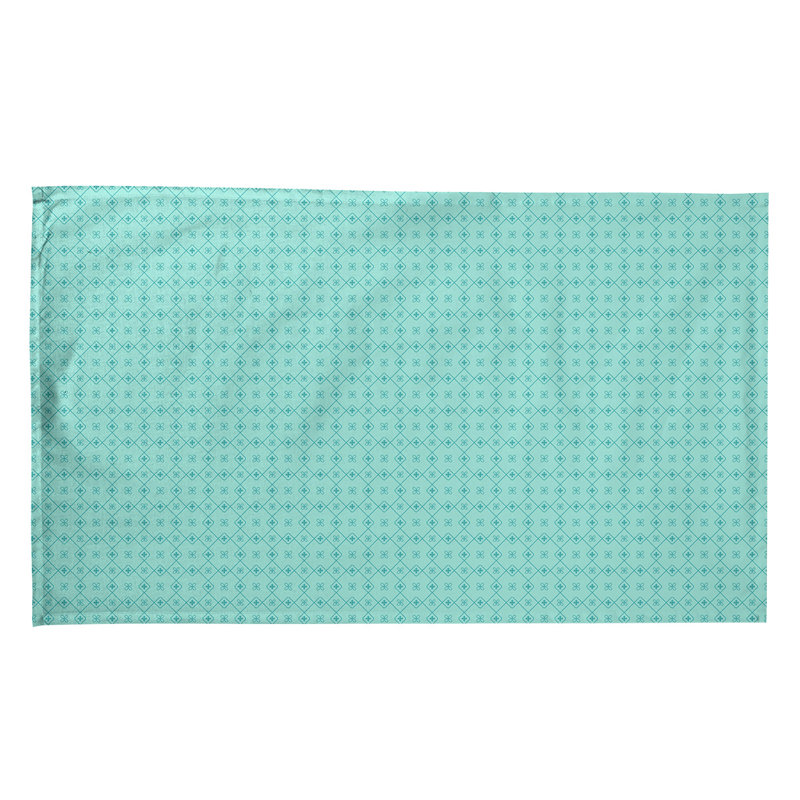 Serviette de thé à motif napperon monochrome, Polyester sergé, Bleu pâle