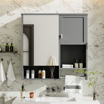 Armoire de salle de bain murale avec miroir