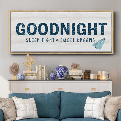 «Sleep Tight Sweet Dreams», toile encadrée