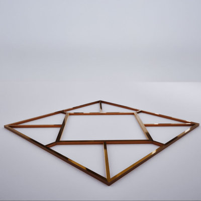 Très petits panneaux muraux décoratifs en acrylique Hudson, très petit, l 7 3/8 po x H 7 3/8 po x T 1/8 po, miroir bronze