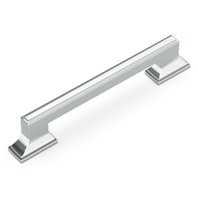 Brownstone Collection Handle Pull - 5-1/16" Center to Center Cabinet Pull Chrome - Transitional Hardware for Drawers & Cabinets