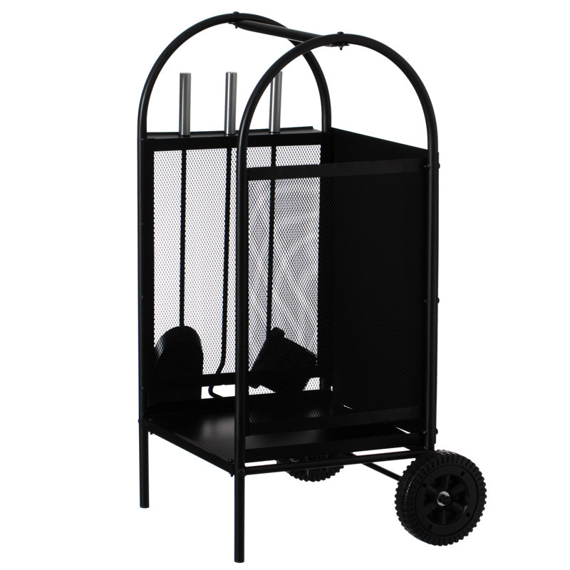 Ensemble de chariot à bûches pour l'intérieur et l'extérieur
