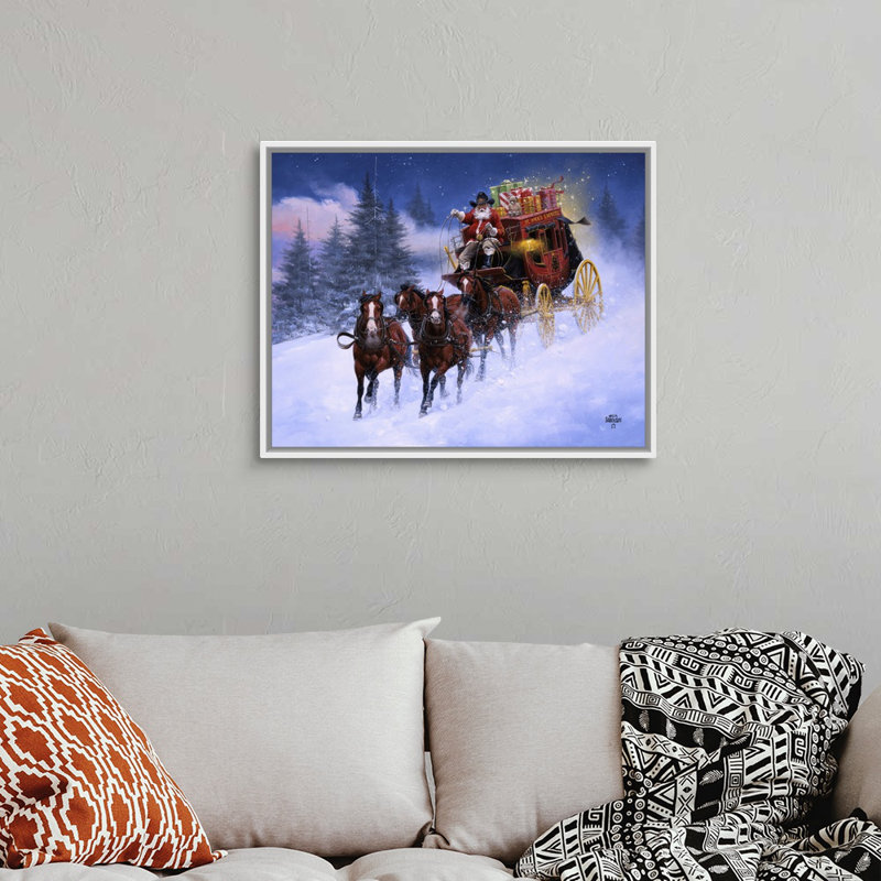 " Nick's Express " by Jack Sorenson Painting Print, White Framed, 26" H x 32" W x 1.75" D