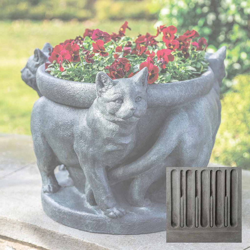 Pot de fleurs statue en béton, Pierre grise