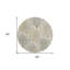 Tapis rond 8 po taupe