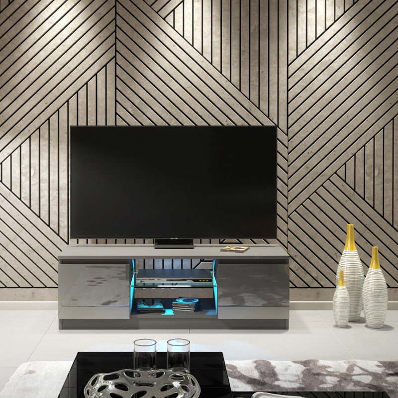 Brost TV Stand for TVs up to 48", Dark Gray