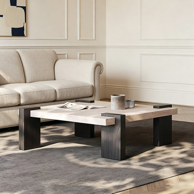 Table basse carrée en pierre frittée