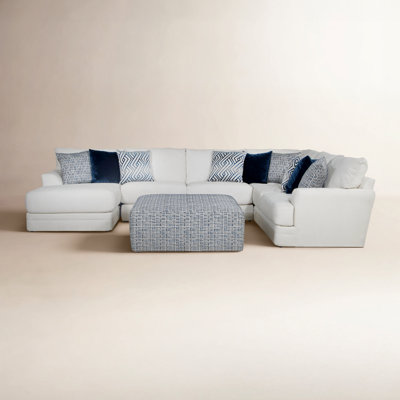 Mazekine 153" Wide Modular Corner Sectional with Ottoman by Birch Lane