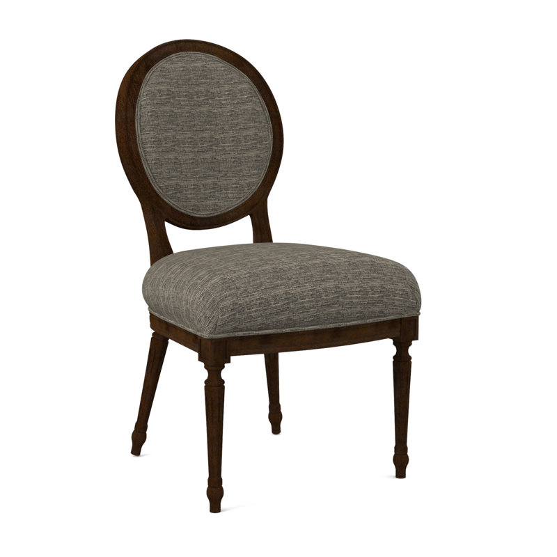 Dauphin Dining Chair, American Walnut, Libby Linen