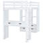 Lit mezzanine simple blanc avec plusieurs fonctions - DEL, tablettes, rangement supplémentaire de style bureau-1491839437-1491839439