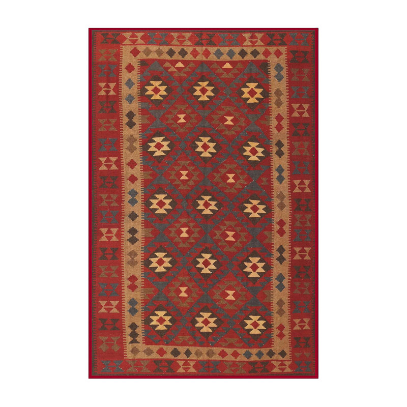 Geometric Indoor Rug, Rectangle 5' x 7'