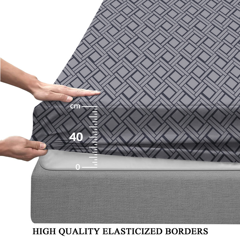 Hotel Quality Fitted Sheet – Extra Deep 40cm Pocket, Soft Touch Breathable Fabric with Secure Elastic Fit, Kingsize (5')