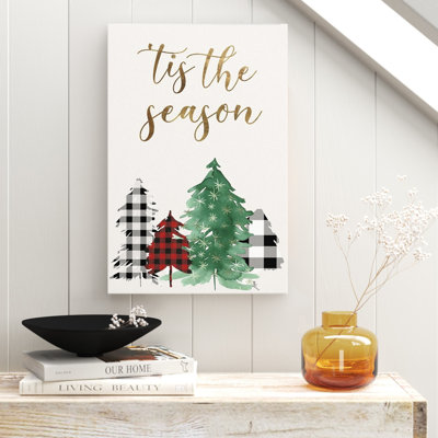 Christmas Time - reproduction d'art textuel sur toile