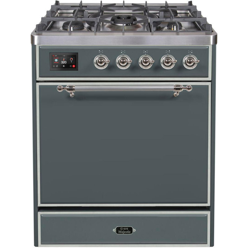 Majestic II 30" 4 cu.ft. Freestanding Dual Fuel with Convection Oven, Liquid Propane, Stainless Steel/Copper