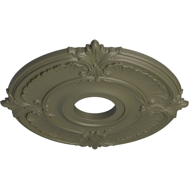 Endurathane Attica Ceiling Medallion, 18"OD x 4"ID x 5/8"P (Fits Canopies up to 5"), Hand-Painted Spartan Stone Finish