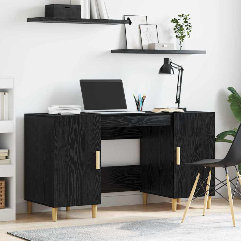 Executive Desk, Black Oak