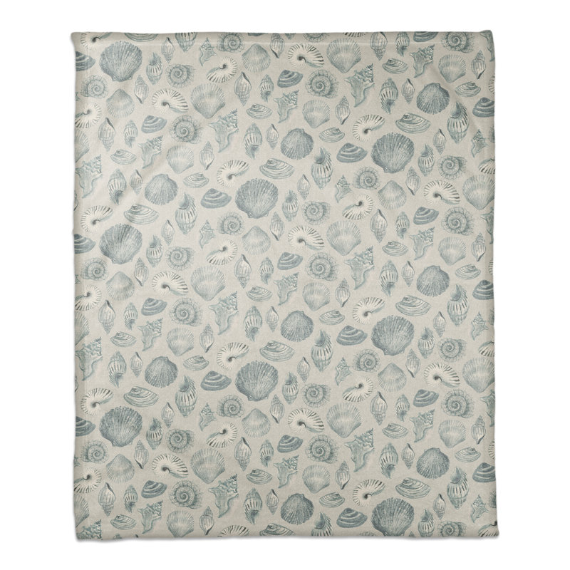 Hand Woven Throw Blanket, Blue/Gray