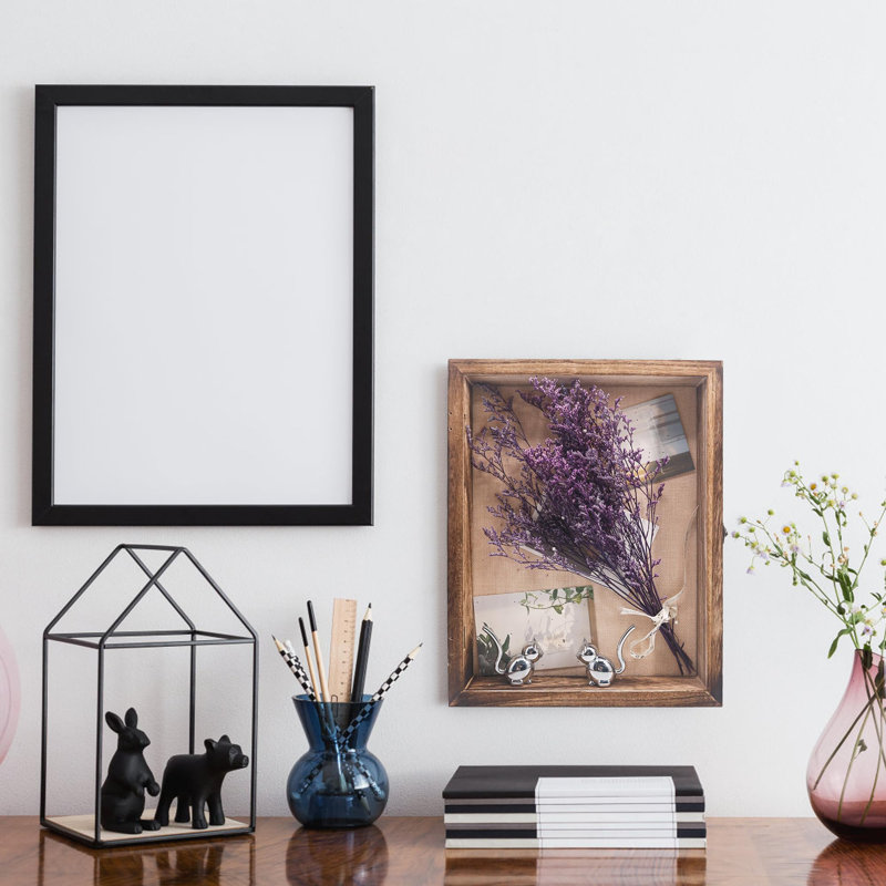 Shadow Box Frame 11X14, Wood Display Boxes With Linen Back - Large Shadow Box With Paulownia Wood And Real Glass Cover For Wall Or Tabletop Display