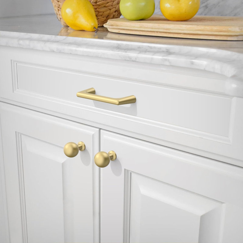 Paquet de 10 poignées d'armoire - poignées d'armoire de cuisine à trou central, poignées de tiroir durables pour armoires, armoires, commodes et garde-robes