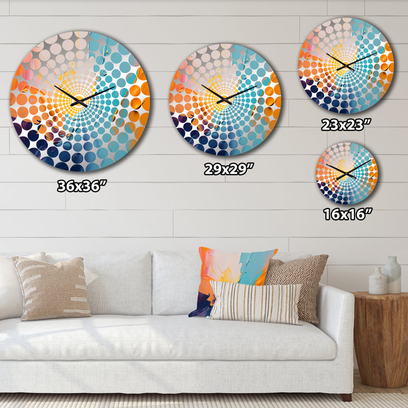 Belbekkar - Horloge murale peinture abstraite, Très grand