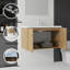 Meuble-lavabo flottant avec lavabo en céramique, porte à fermeture en douceur et contreplaqué durable-131644748-131644749