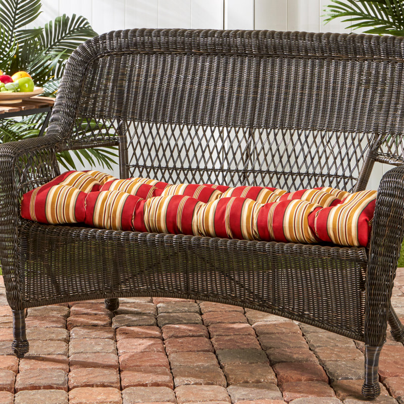Coussin de banc d'extérieur Shipton, Rayures Roma, L 44 po x P 17 po, 4"