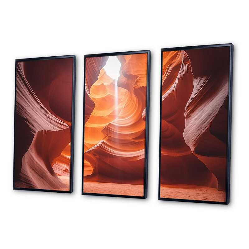 Marlas - Arizona, ensemble d'art sur toile, H 28 po x l 36 po x P 1 po, Cadre flottant noir