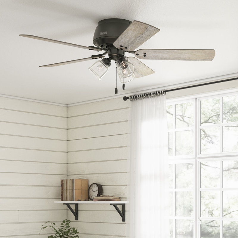 Shady Grove 52" 5 - Blade Ceiling Fan With Lights And Pull Chain, Noble Bronze