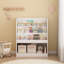Bibliothèque pour enfants avec rangement ouvert, bibliothèque pour enfants orientée vers l'avant, étagère à livres en bois à plusieurs niveaux pour les tout-petits, salle de jeux, chambre à coucher ou chambre de bébé - blanc