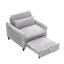 Fauteuil gris confortable pour petit appartement, chambre, balcon, petit canapé-lit-1827953915