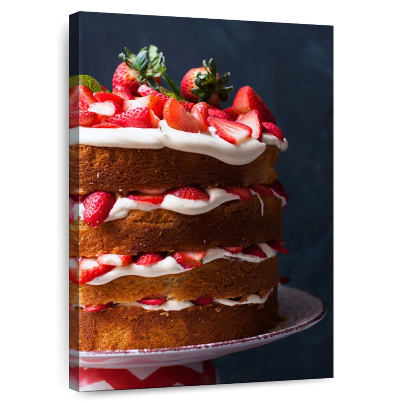 Yarlin Strawberry Layered Cake, 12" H x 8" W