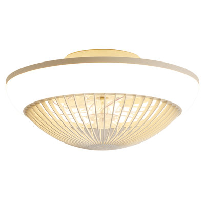 Ventilateur de plafond fermé à DEL 15 pouces à intensité variable avec télécommande à 6 vitesses sans pales pour chambre à coucher
