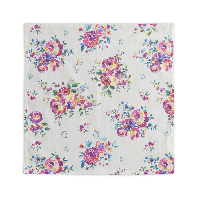 Cotton Floral Square Napkin