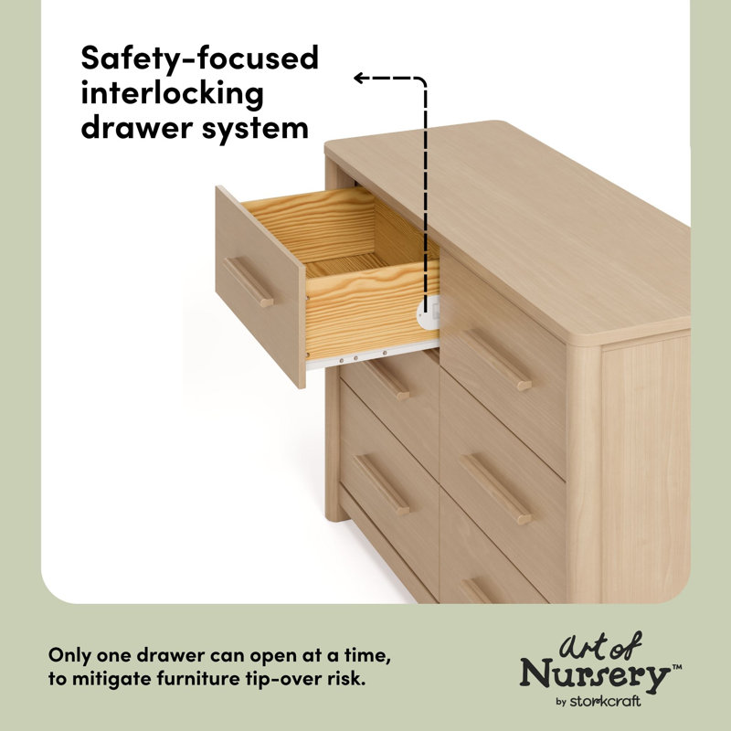 Malta 6 Drawer Dresser, Driftwood