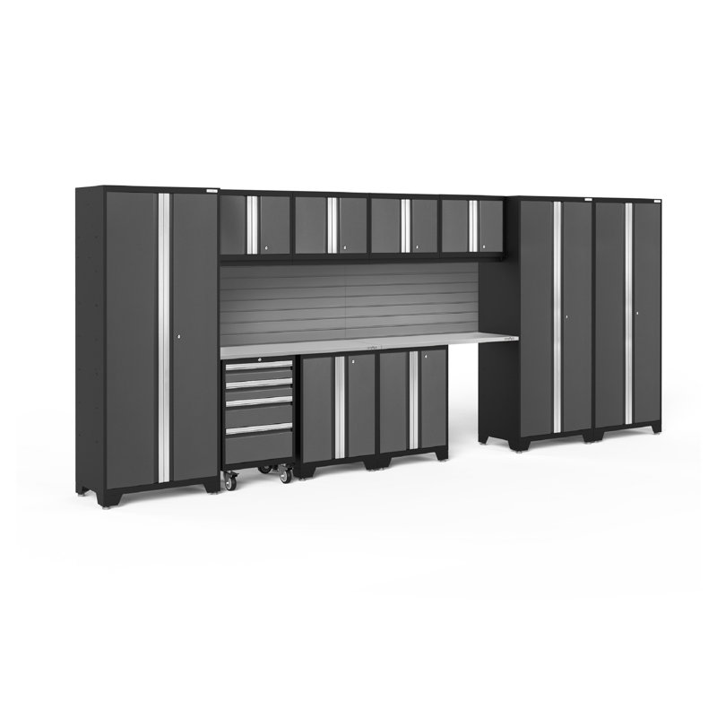 Bold Series 12 Piece Complete Storage System Set, Gray, No Light, Stainless Steel