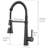 Black Kitchen Faucet With Pull-Down Spray, Single Handle Control, Material, Resists Corrosion And Water Spots, Versatile Flow Choices, Quick Install Procedure
