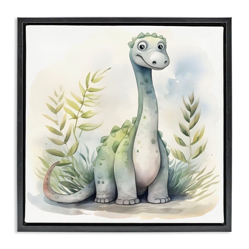Cadre flottant Dino Crafty Critter, design par Steve Hunziker, H 18 po x l 18 po, Cadre flottant noir de jais