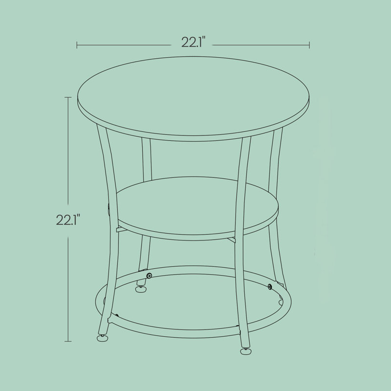 Table de bout avec rangement Rolande, Gris anthracite / noir encre