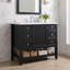 Ensemble de meuble-lavabo noir 36 po avec lavabo Une armoire et trois tiroirs; Bois massif et panneau de fibres à densité moyenne